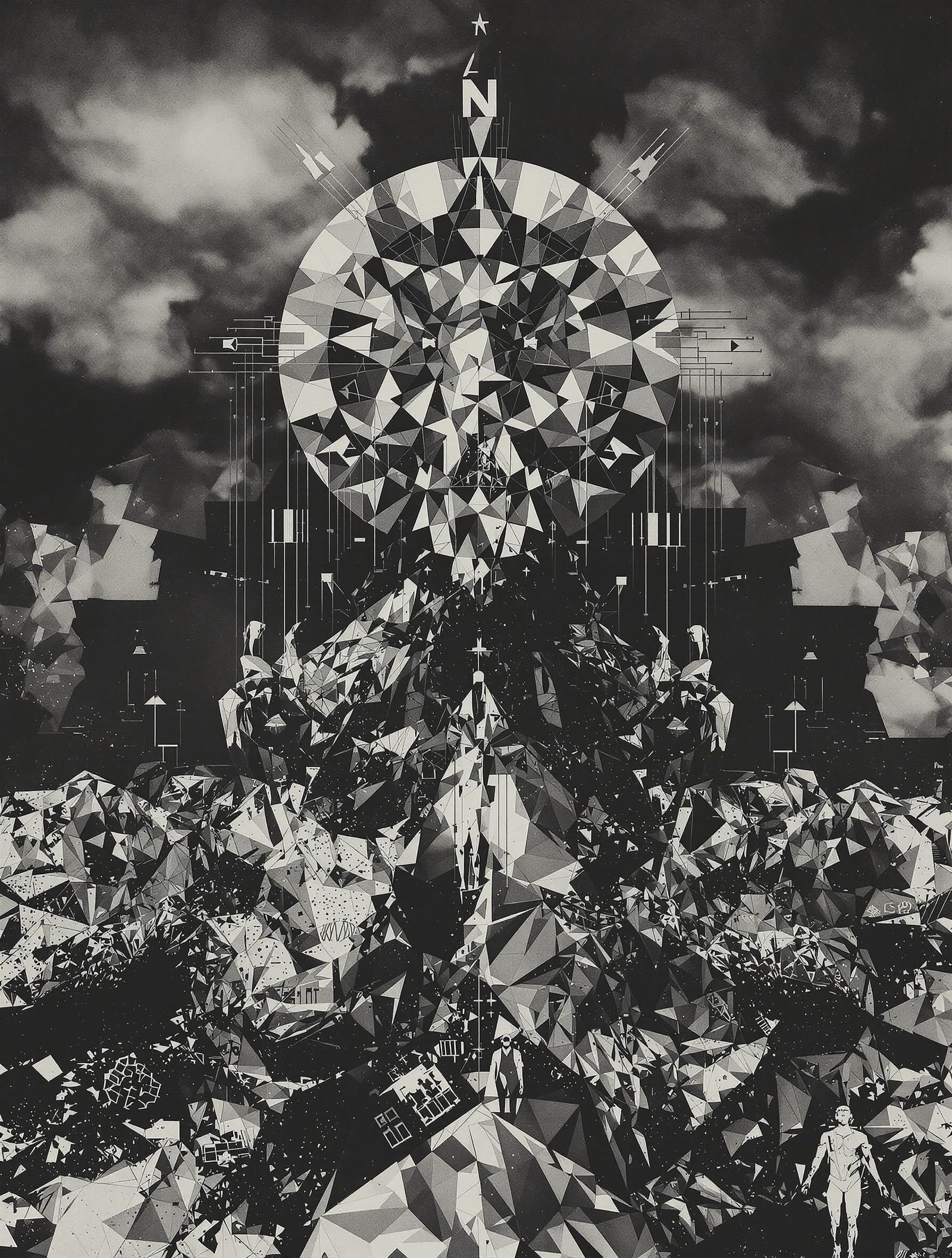 Surreal Suprematist Headless Quadrant