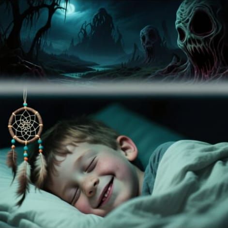 Dreamcatcher Protects Sleeping Child From Nightmares