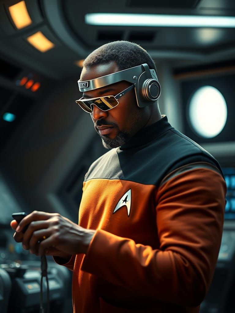 Geordi la Forge (LeVar Burton) in Engineering