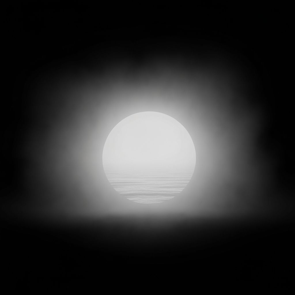 Mysterious Ocean Portal Through Fog, Ethereal Glow
