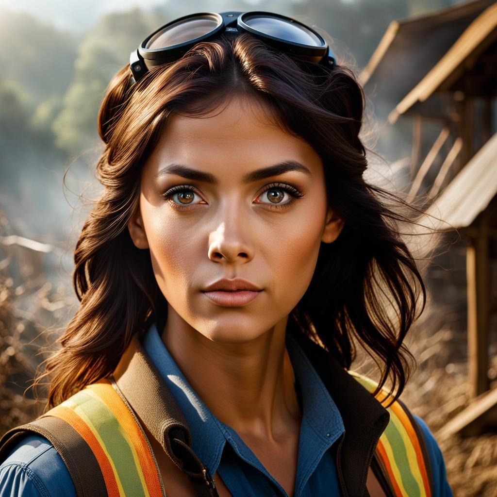 Comic Book Portrait in Neo-Impressionist Style