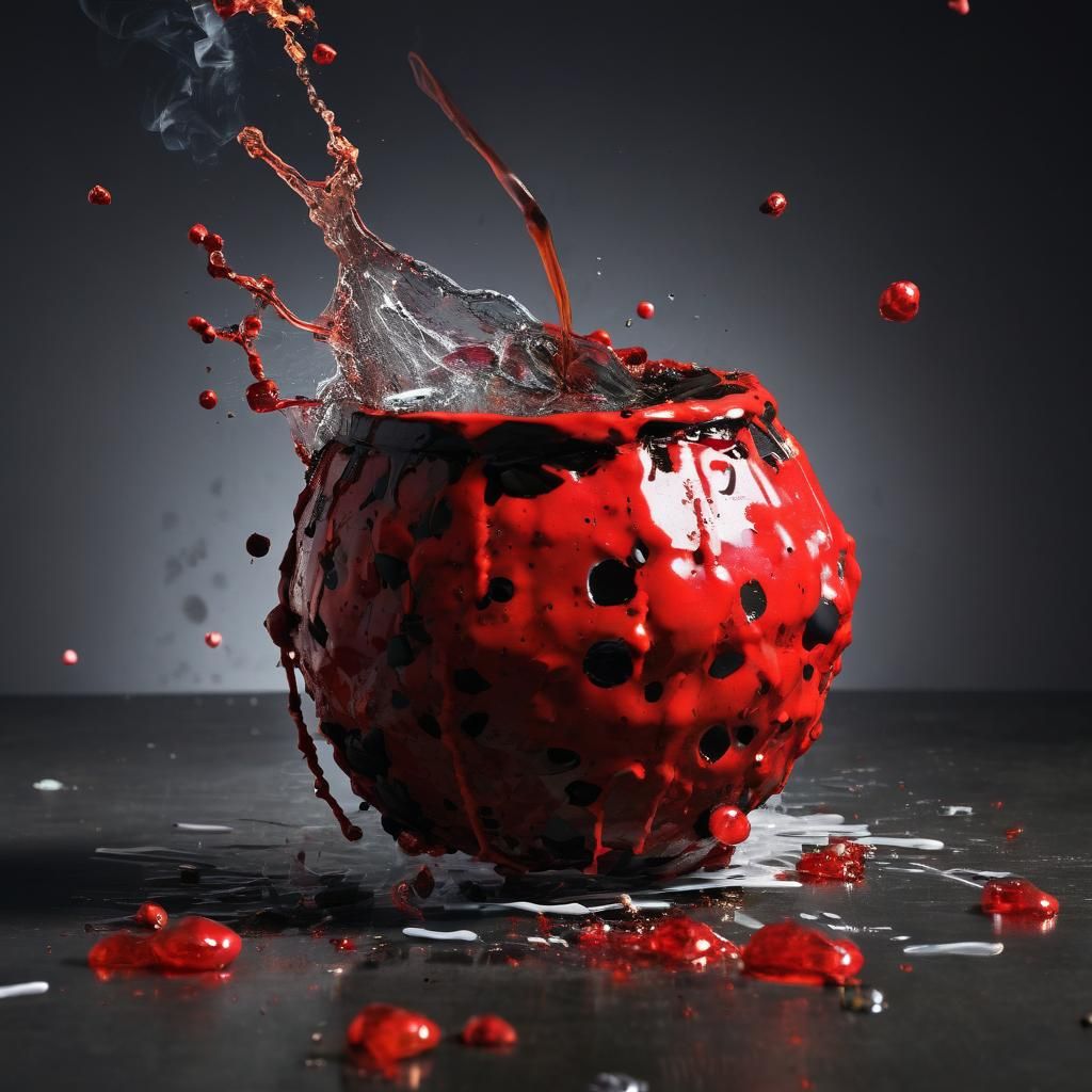 Vibrant Cherry Bomb Illustration