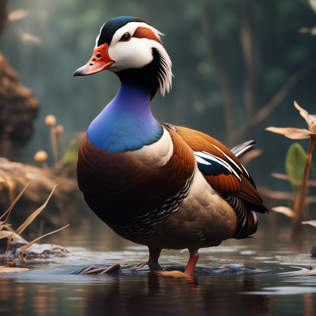 Mandarin Duck and Whistling Duck Hybrid