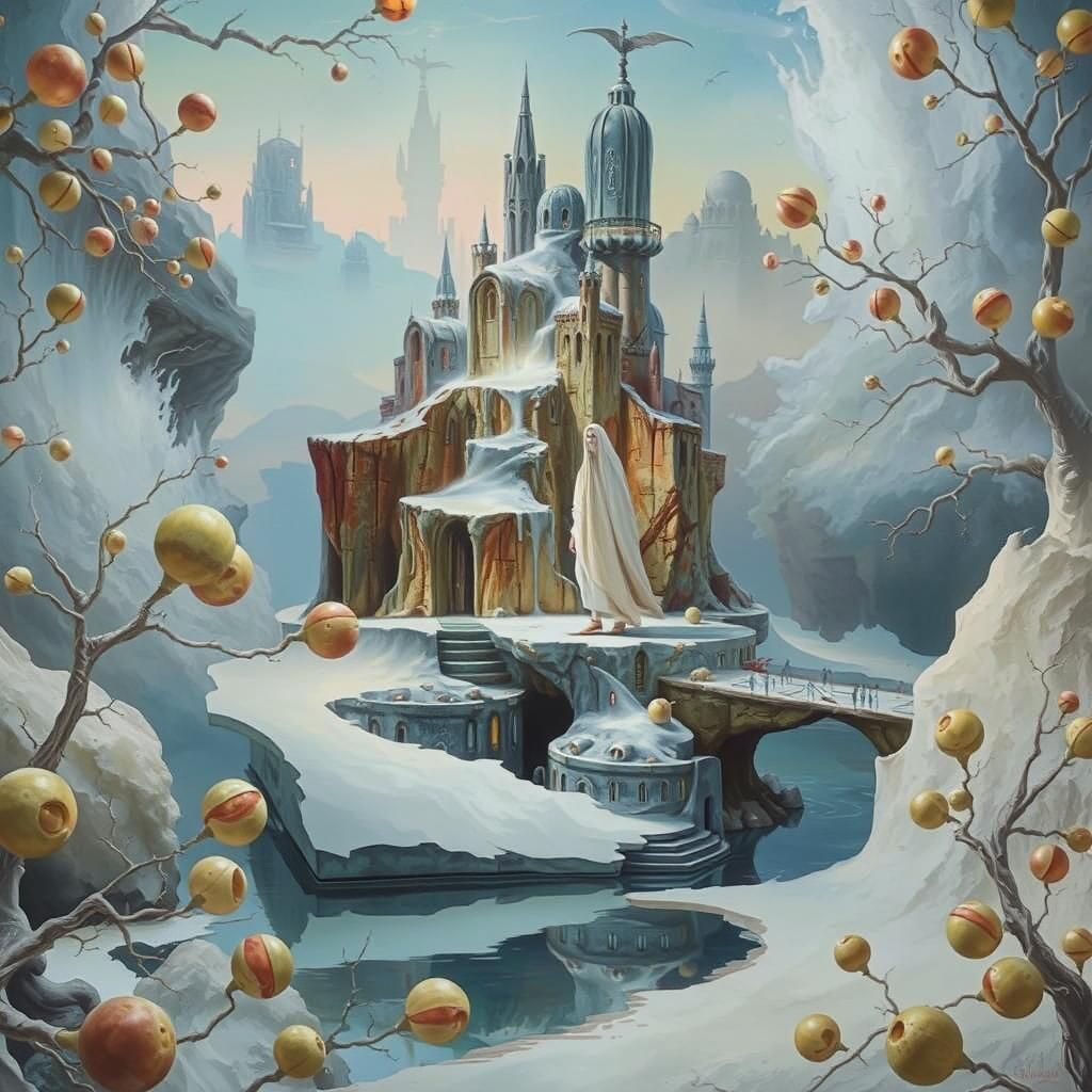 Ethereal Figure in Surreal Dreamscape