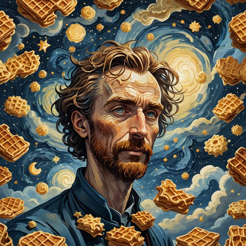Waffles in Starry Night Concept Art