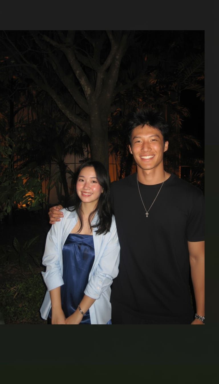Two Best Friends Posing Together in a Seamless Photo