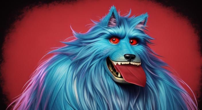 Realistic Photo Portrait of Gossamer the Hairy Monster