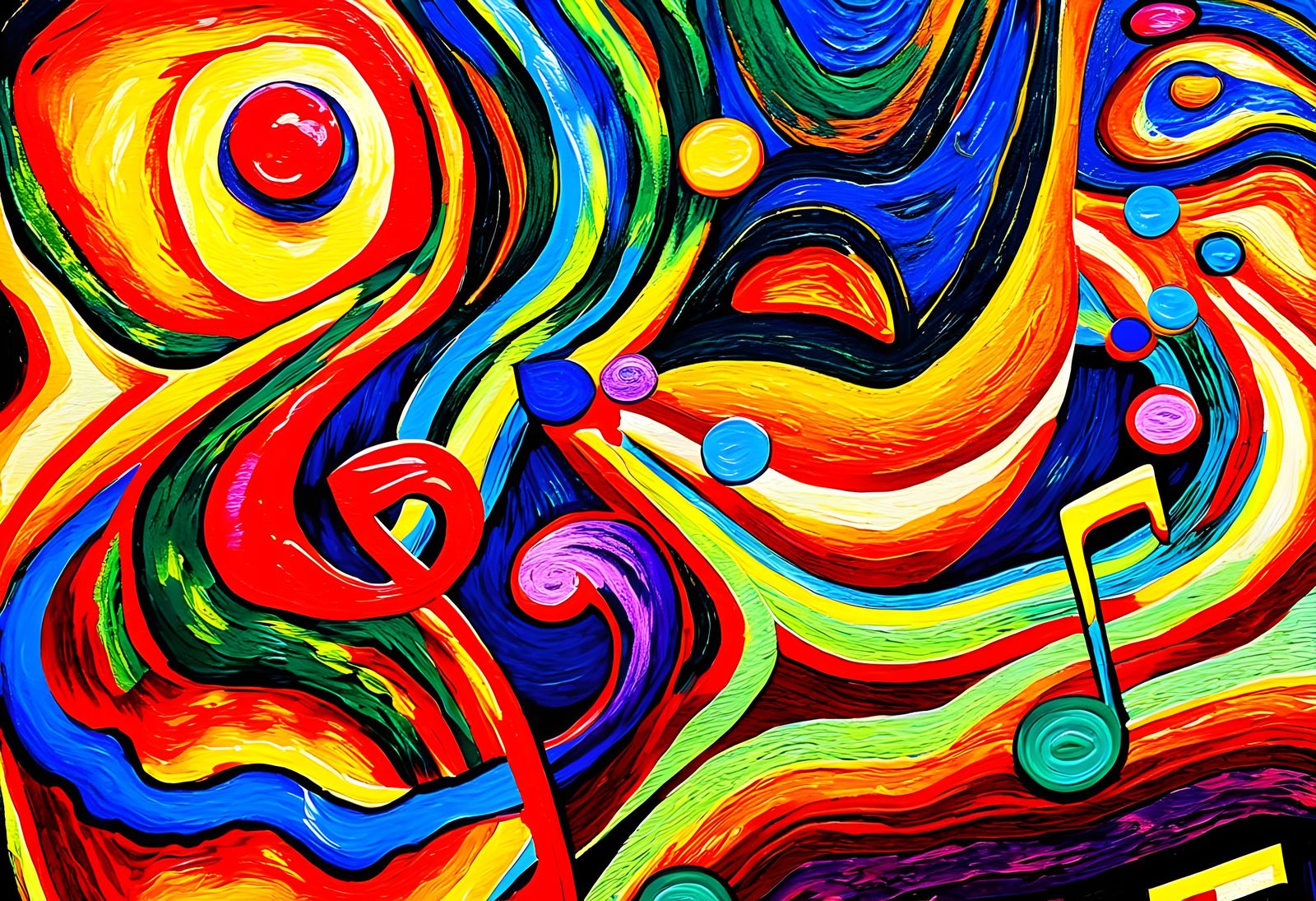 Vibrant Neo-Expressionist Oil Painting