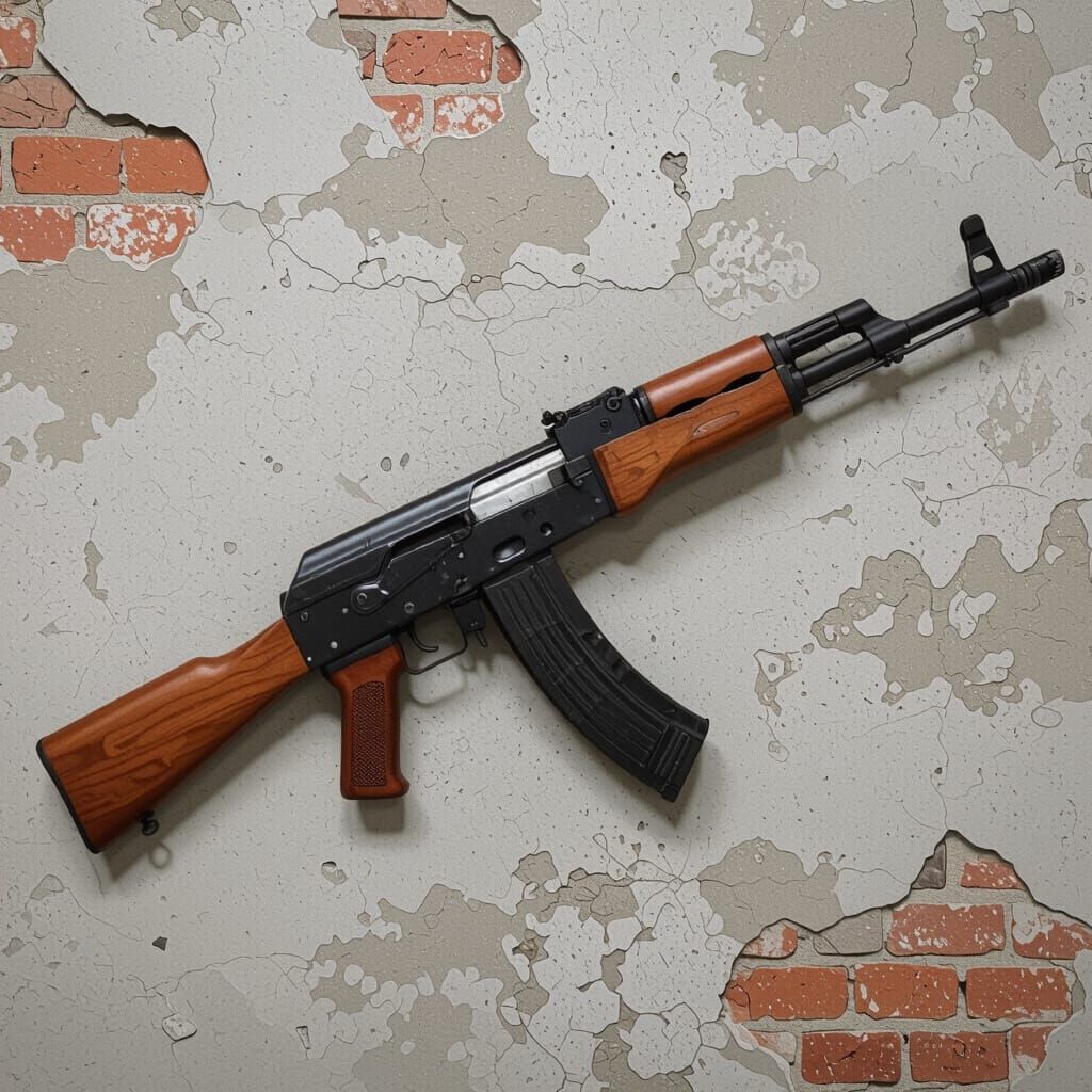 Realistic AK-47 Replica in Photorealistic Style