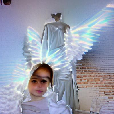 Ethereal Angel with Radiant Wings