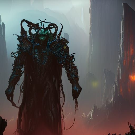 Fantastical Night Crawler in Detailed Matte Painting