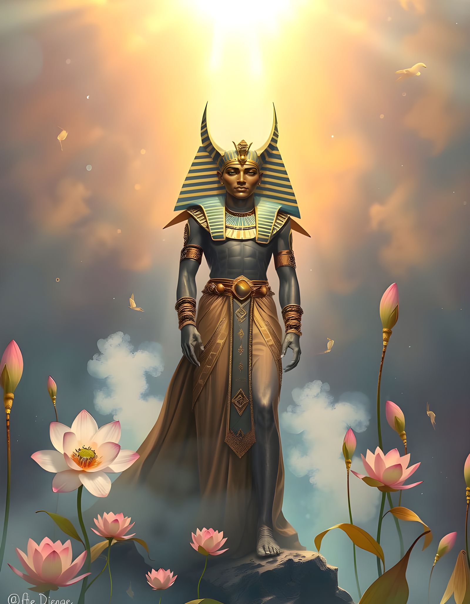 Ethereal Osiris in the Mystical Duat Realm