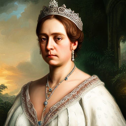 Young Queen Victoria as Hyperrealistic Twitch Streamer