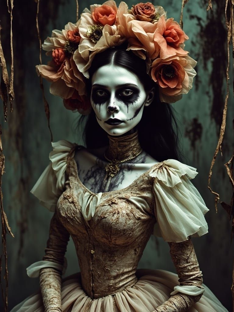 La Catrina Marionette in Rustpunk Cemetery