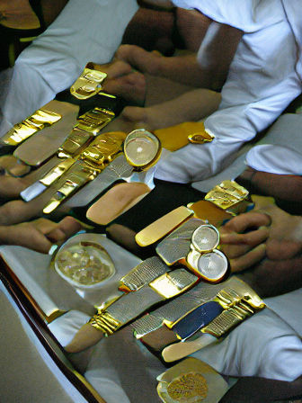 Polished Gold Watches Showcase