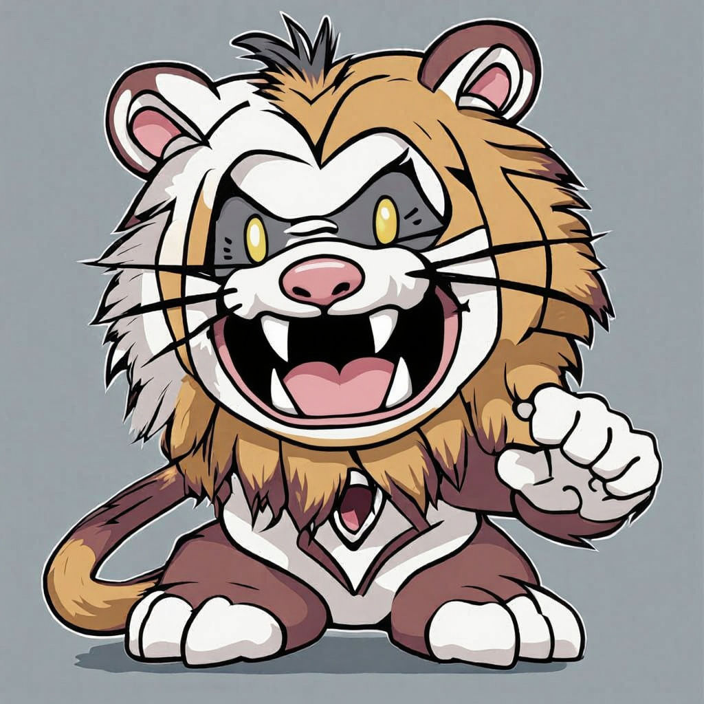 Saber-Toothed Hello Kitty Sanrio Style Smilodon