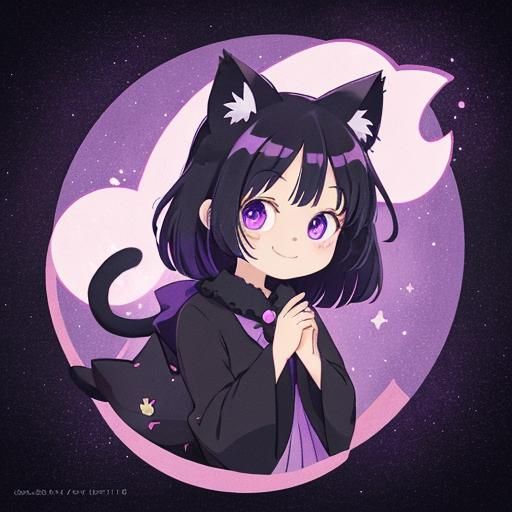 Kawaii Anime Girl in Witch Costume