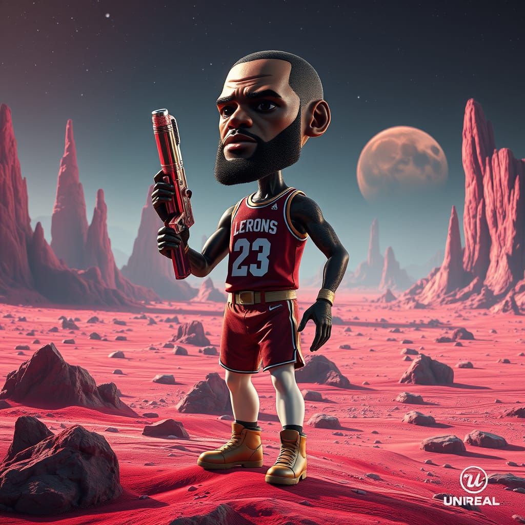 Heroic Lebron James on Crimson Moon with Water Gun