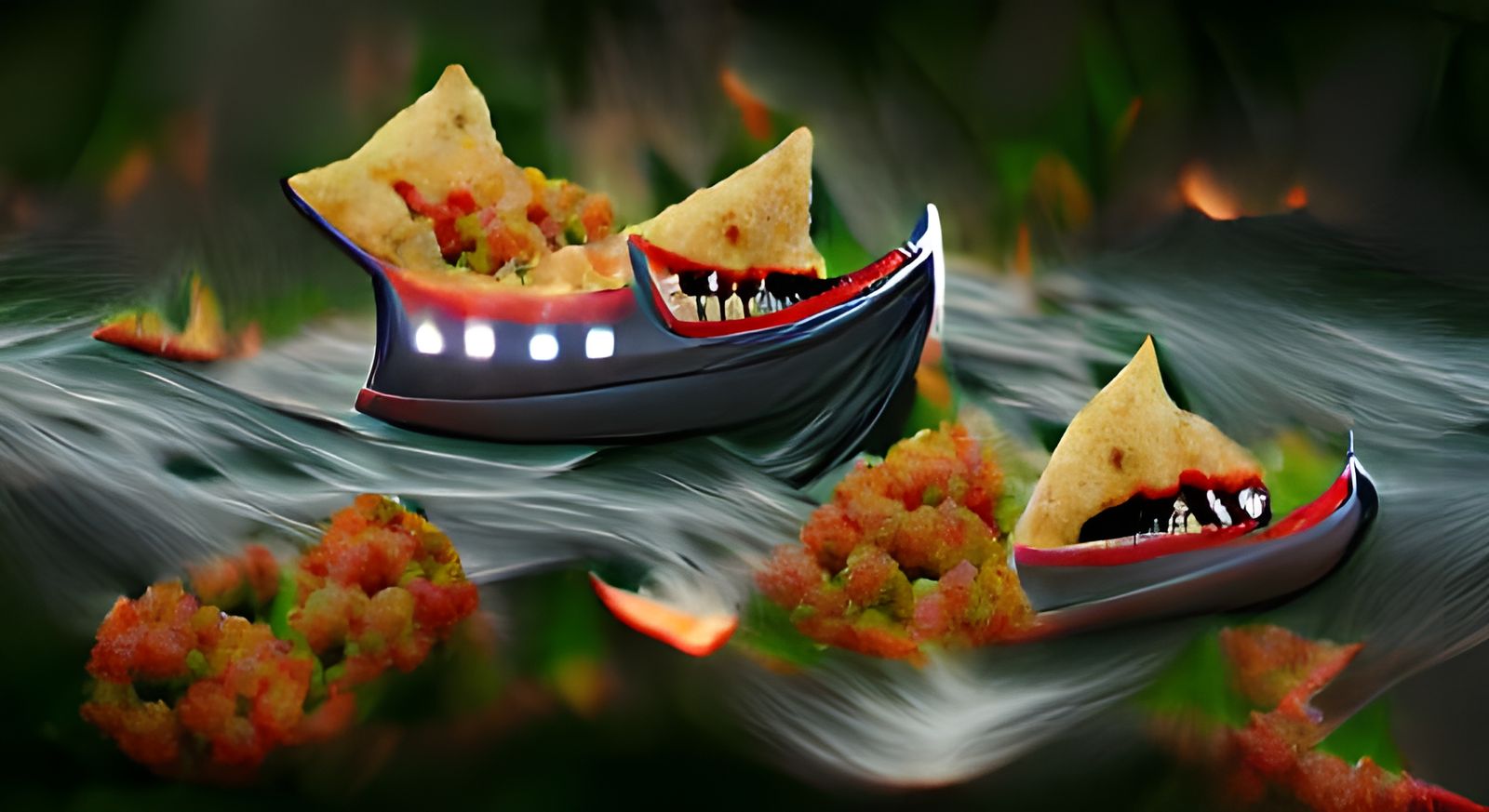 Scary Sailing Taco on Fiery Salsa River