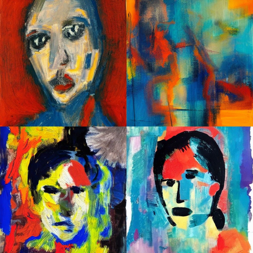 Abstract Expressionist Style Portrait
