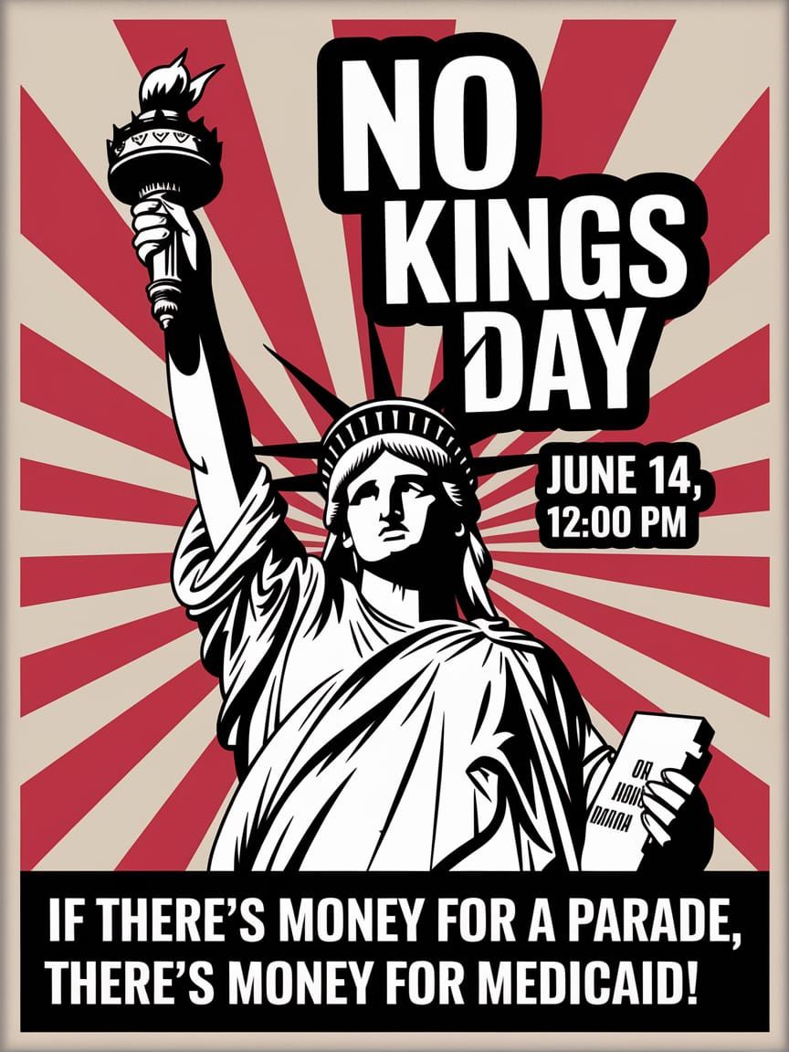 Vintage Protest Poster: Statue of Liberty's Defiance