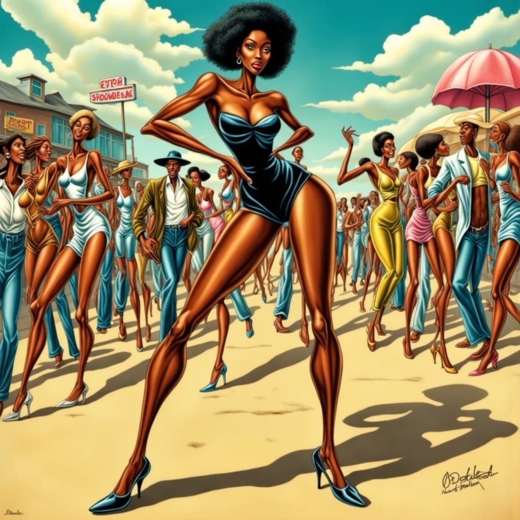 Retro Pin-Up Portrait in DeCarlo-Cooke Style