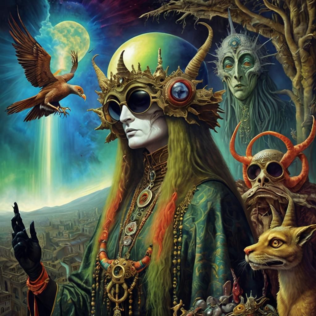 Surreal Vatican Fantasy Art: Psychedelic Digital Painting