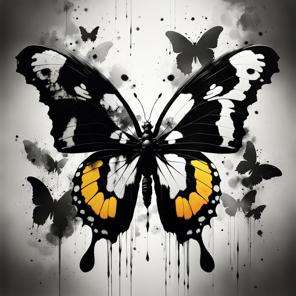 Rorschach Butterfly in Anime Key Visual Style