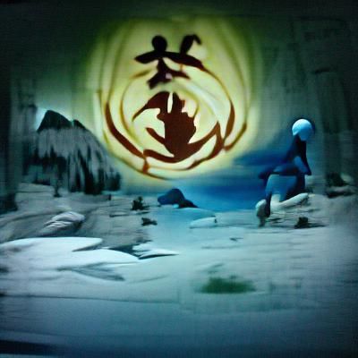 Nightmarish Avatar Scene in Darkness