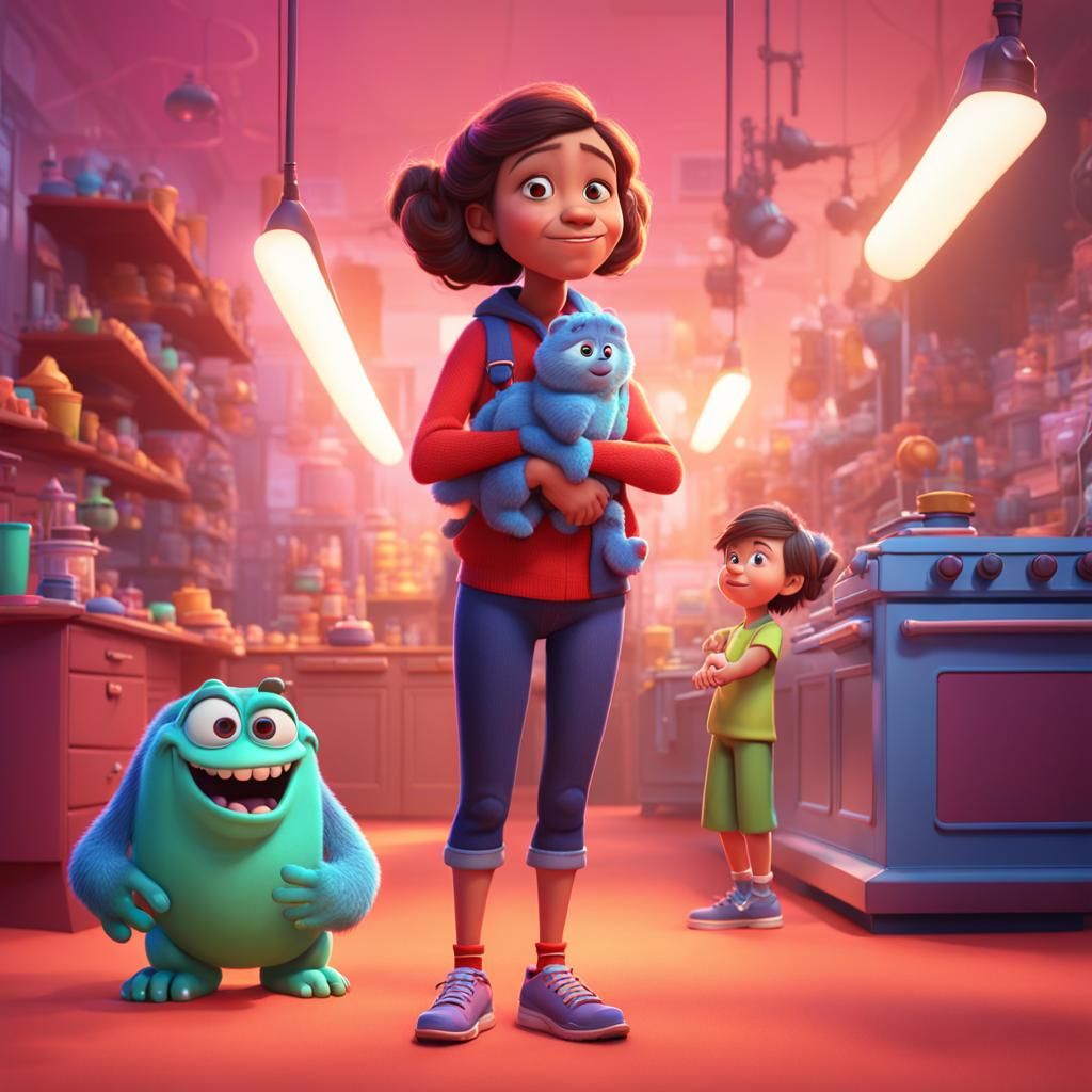 Pixar Style 3D Rendering of Mother
