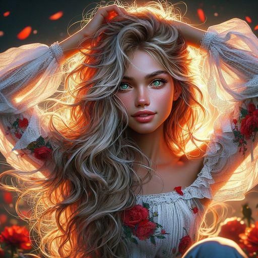 Elegant Portrait of a Beautiful Blonde Woman