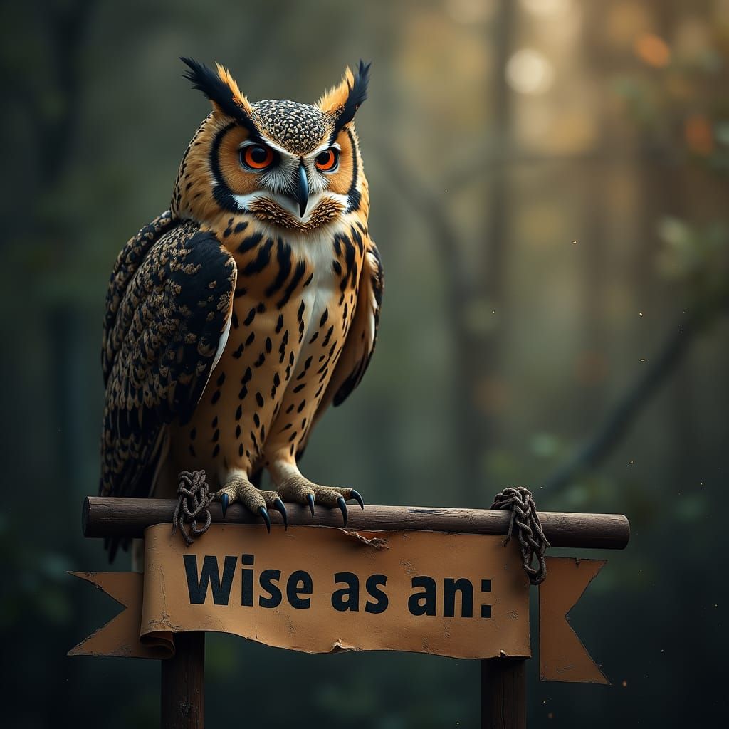 Wise Owl Banner: A Cinematic Film Still