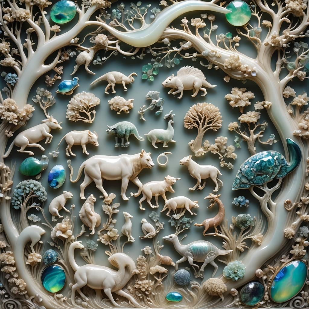 Evolution vs Creationism in Asian Art Panel