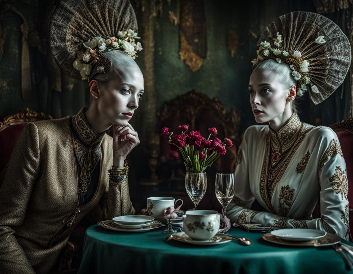 Exotic Aliens Celebrate in Surreal Restaurant: Photography