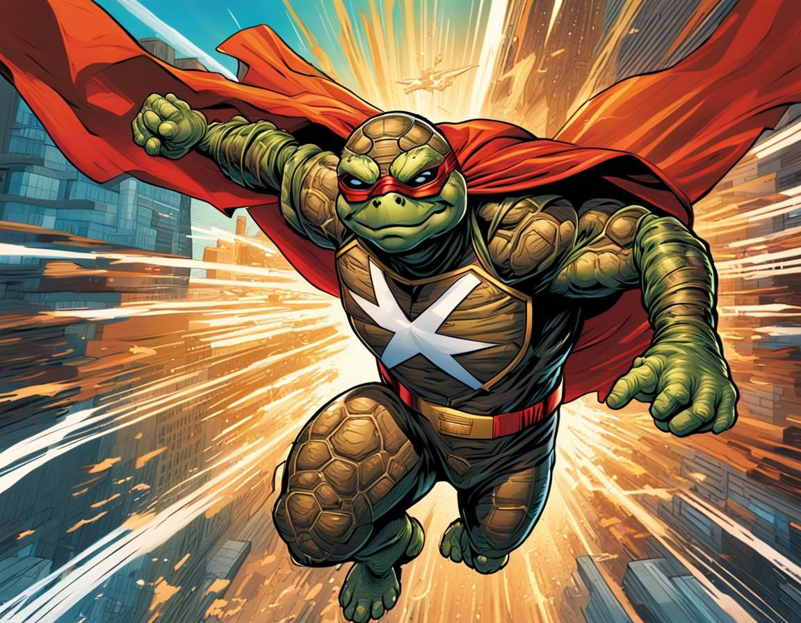 Vibrant Comic Book Tortoise Blasts Off in Saving the World