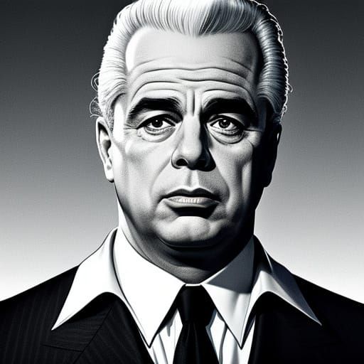 John Gotti in the Style of Alfred Hitchcock