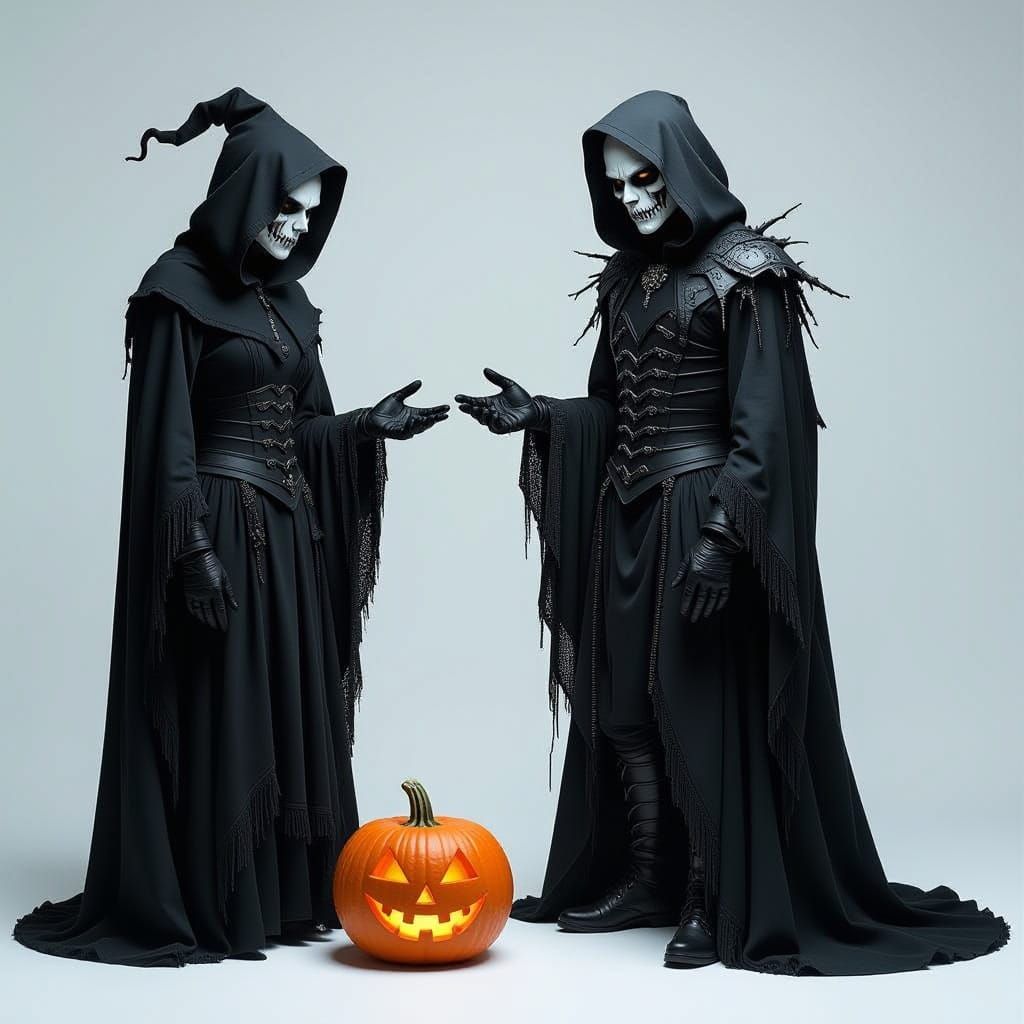 Grotesque Halloween Costume Design in Macabre Style