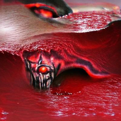 Menacing Bloodfiend with Sharp Claws and Teeth