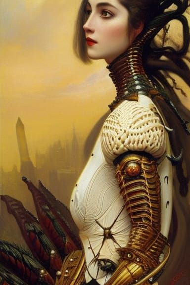 Science Fantasy Portrait: Woman in Insect Armor