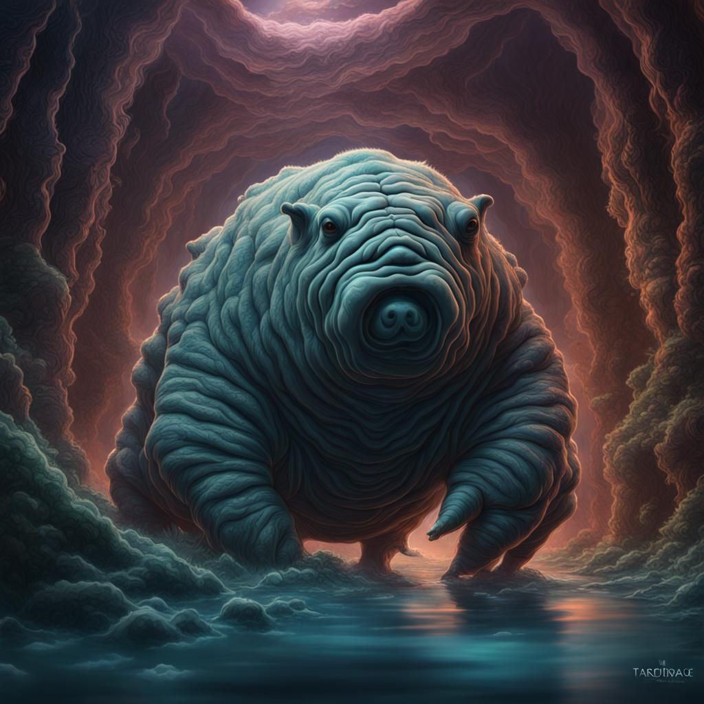 Detailed Tardigrade in Fantasy Concept Art