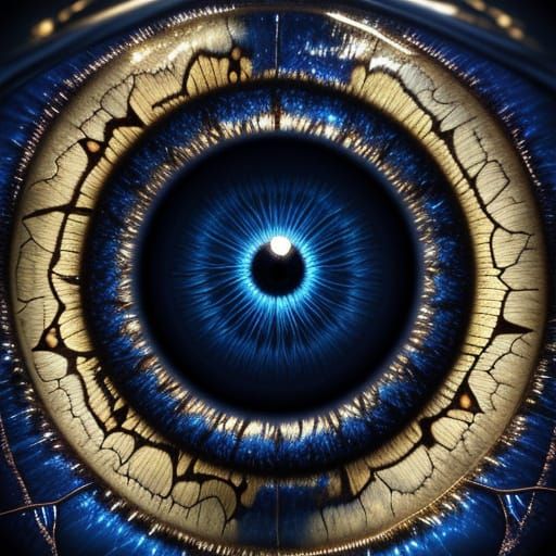 Surreal Eye With Butterfly Key Macro Photography