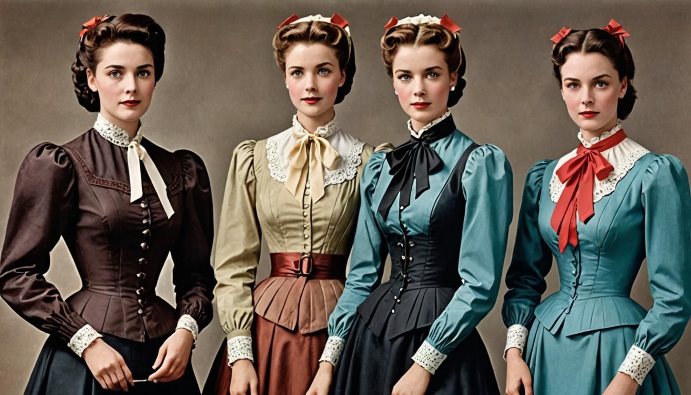 Colourful Hourglass Figures in Formal Blouses