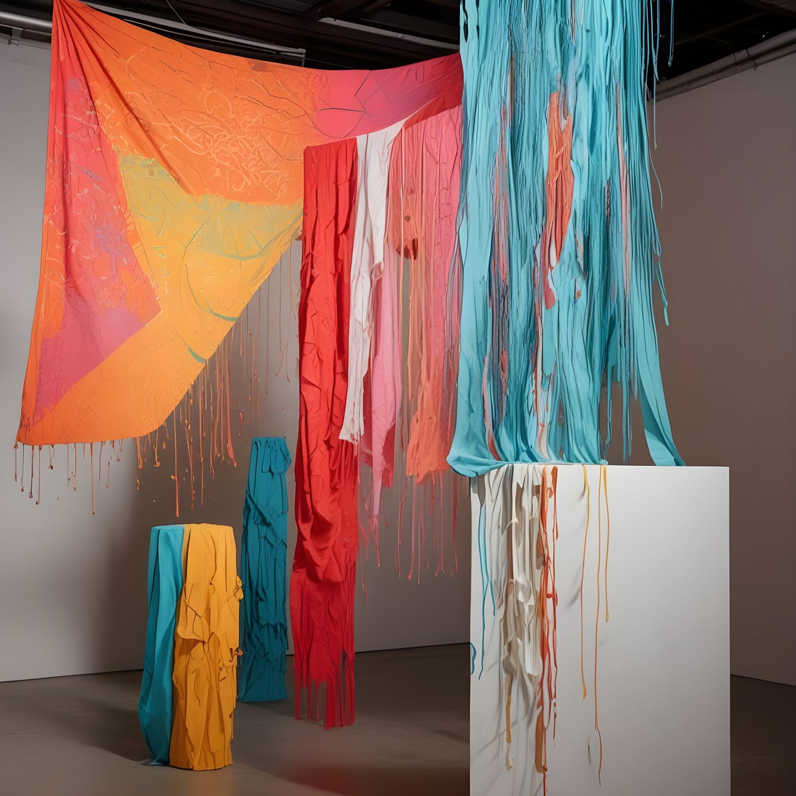 Abstract Fabric Art Installation at Art Basel