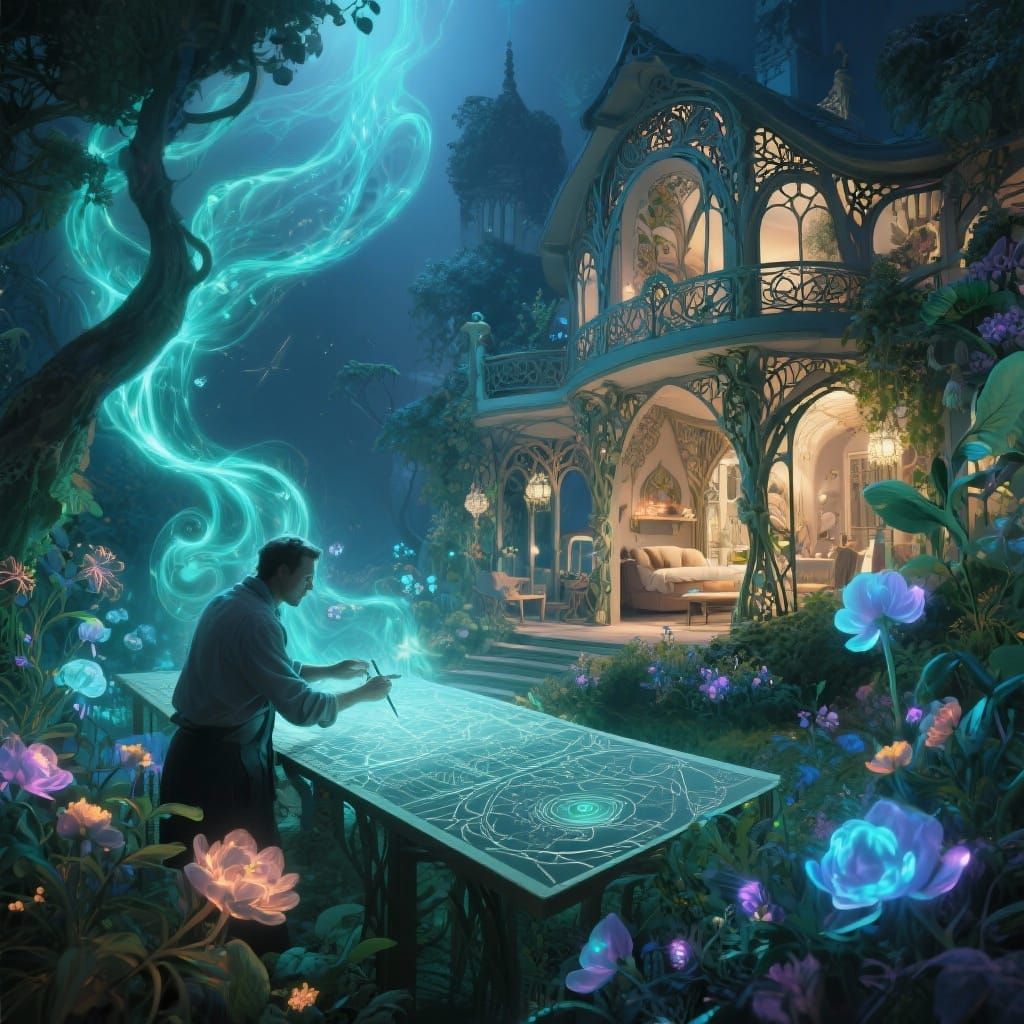 Art Nouveau Living Magic Home Designed by Architect