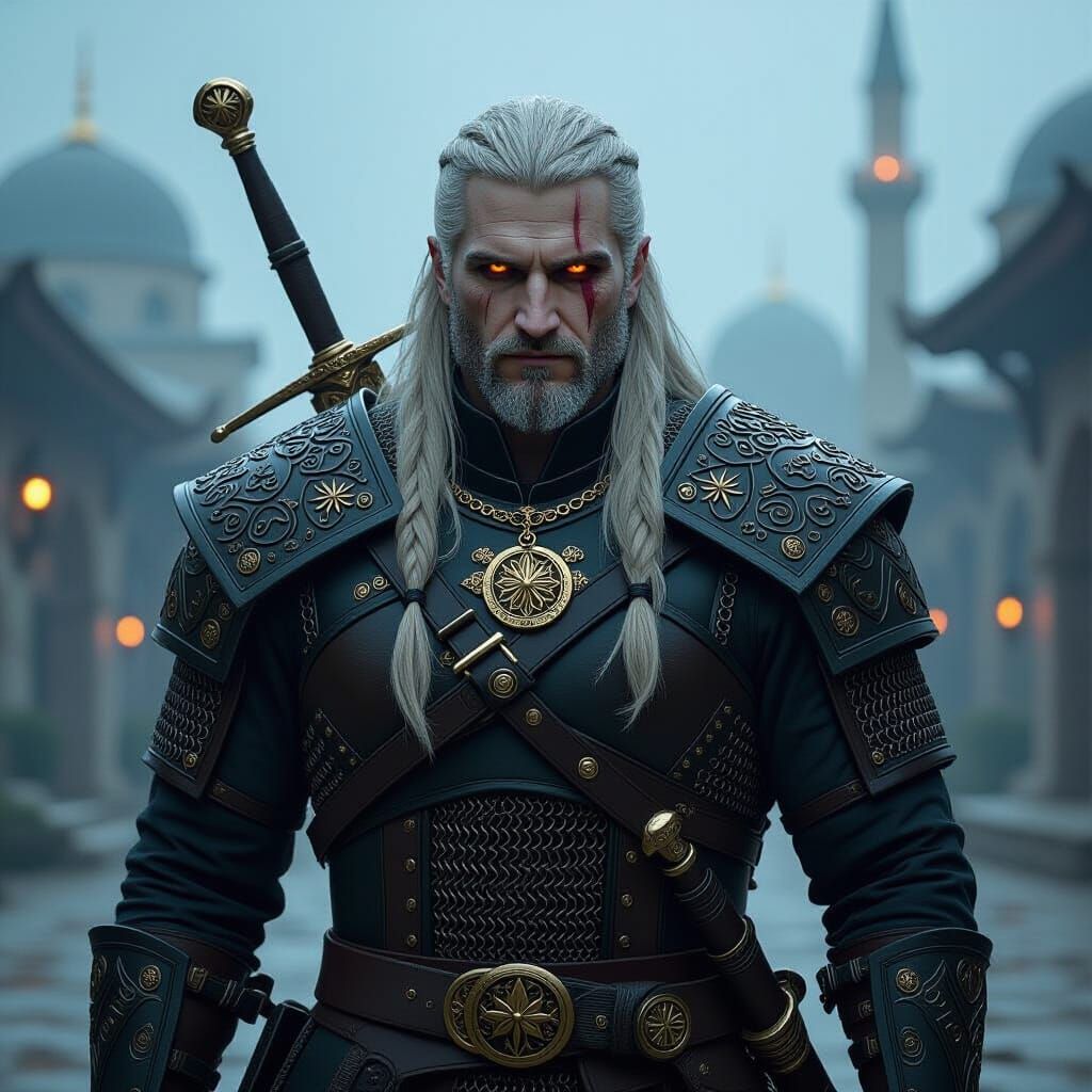 Geralt of Rivia as Ottoman Akinci Warrior