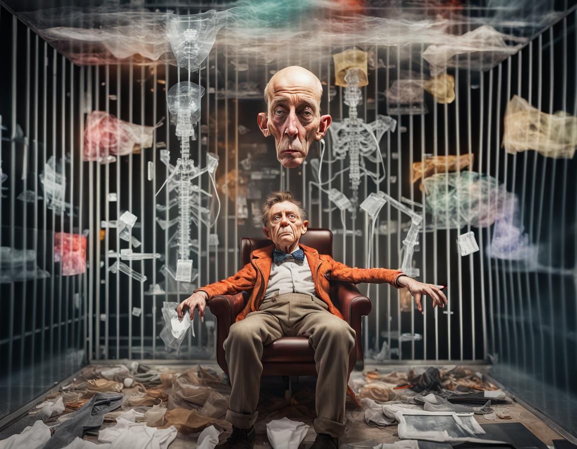 Surreal Interior Inspired by Dix, Schiele and Rockwell