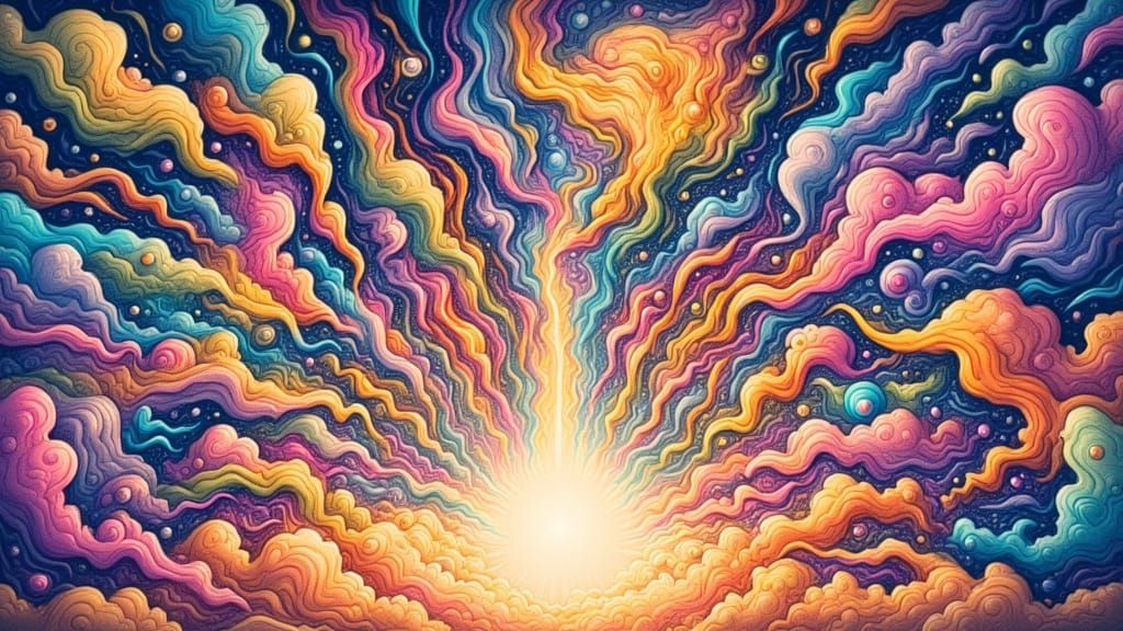 Abstract Doodle Splatter Art