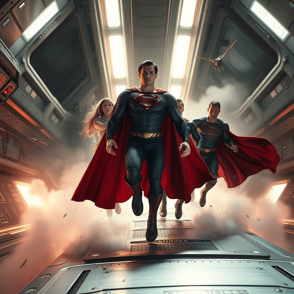 Superheroes Arrive on Futuristic Spacestation in Hyperrealis...