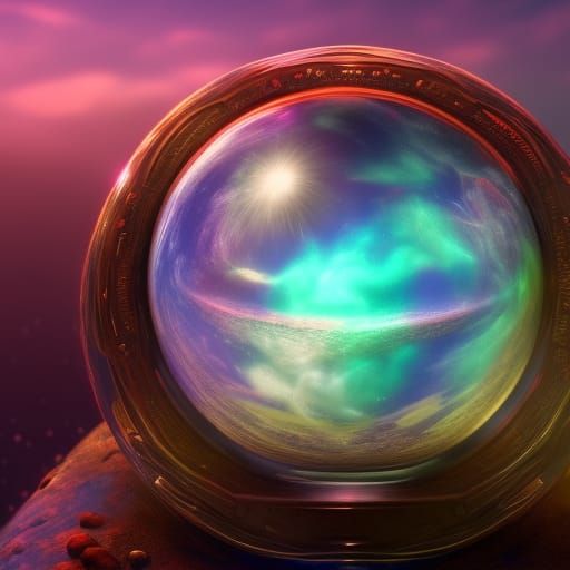 Universe in Crystal Ball: Detailed Matte Painting