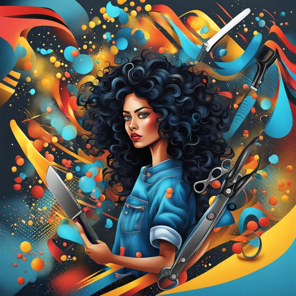 Barber Erika Illustration with Dynamic Energy